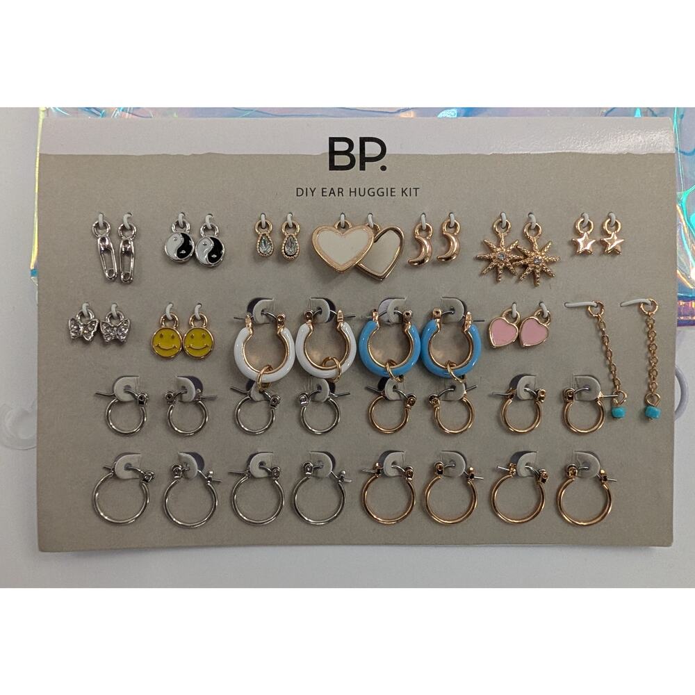 BP DIY Ear Huggie Kit Hearts Starfish Dangles Hoops - Picture 5 of 5